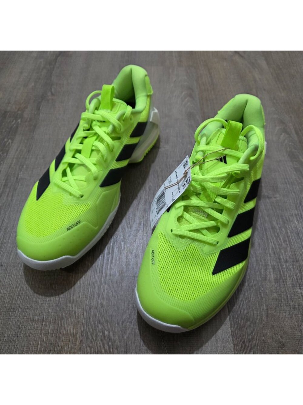 Adidas Adizero Ubersonic 5 Mens Size 8 Signal Green Black Tennis Shoes IH2564